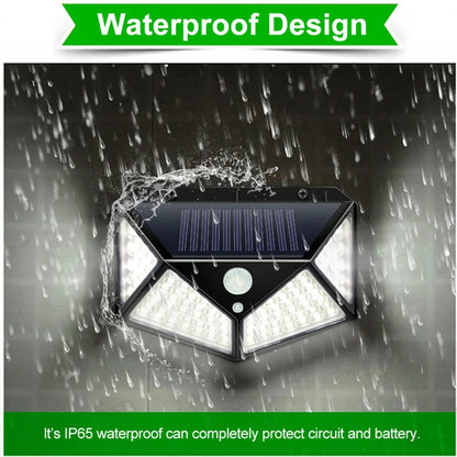 100LED Solar Lights Spotlight Outdoor Solar Wall Lamp PIR Motion Sensor Lamp Waterproof Solar Street Light for Garden Decoration