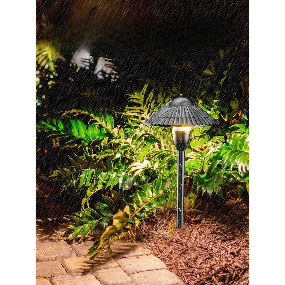 Low Voltage Landscape Pathway Lights, 5W Aluminum Outdoor LED Landscape Lighting, 12-24V 3000K Waterproof Wired Path Light